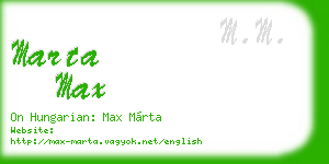 marta max business card