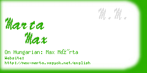 marta max business card